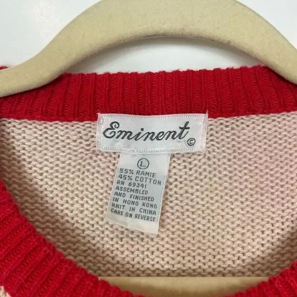 Emminent Womens Folk Art Embroidered vintage Crewneck Sweater Southwesterb Large - Picture 3 of 16